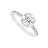 Image 1 : 14K White Gold Semi Mount Engagement Ring With 0.25 Carat Diamonds Not Included Center Diamond