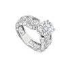 Image 1 : 14K White Gold Semi Mount Engagement Ring With 3.70 Carat Diamonds Not Included Center Diamond