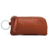 Image 1 : Genuine Leather Multi-Functional Case W/ 2 Key Chain Rings - Brown