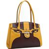 Image 1 : Dasein Fulmer Snaffle Two Tone Satchel-Coffee/Yellow