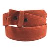 Snap-On Suede Leather Belt Strap - Cognac