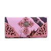 Image 1 : Mossy Oak(R) Studded Cross Embroidered Faux Leather Wallet