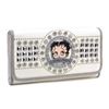 Image 1 : Betty Boop(R) Rocker Studded Checkbook Wallet With Rhinestones - White