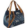 Image 1 : Embellishment Distressed Denim Hobo Tote