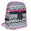 Image 1 : Aztec Print Quilted Backpack With Removable Bow