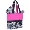 Image 1 : Aztec Print Quilted 3Piece Diaper Tote Set With Removable Bow