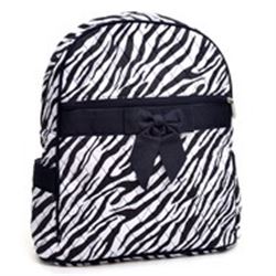 Zebra Printed Quilted Backpack