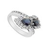 Image 1 : Diffuse Sapphire And Cubic Zirconia Ring : 10K White Gold - 2.50 CT TGW