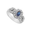 Image 1 : Diffuse Sapphire And Cubic Zirconia Ring : 10K White Gold - 2.50 CT TGW
