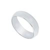 Image 1 : Platinum 5MM Half Round Non-Comfort Fit Wedding Band