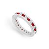 Image 1 : Diamond And Ruby Eternity Band : 18K White Gold – 1.00 CT TGW