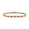 Image 1 : Ruby And Diamond Tennis Bracelet : 18K Yellow Gold - 3.00 CT TGW