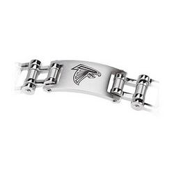 Stainless Steel Atlanta Falcons Team Logo Bracelet - 8 Inch