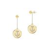 Image 1 : Diamond Disc Earrings : 14K Yellow Gold - 0.30 CT Diamonds
