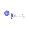 Image 1 : Sterling Silver Martini Style Cubic Zirconia Stud Earrings With 1.00 CT TGW