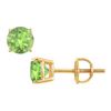 Image 1 : Peridot Stud Earrings : 14K Yellow Gold - 2.00 CT TGW