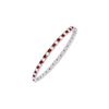 Image 1 : Ruby And Diamond Eternity Bangle : 14K White Gold - 2.00 CT TGW