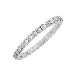 Diamond Eternity Bangle : 18K White Gold - 10.00 CT Diamonds