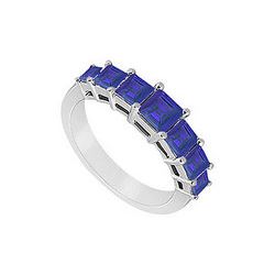 Blue Sapphire Ring : 14K White Gold - 2.25 CT TGW
