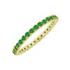 Image 1 : Emerald Eternity Bangle : 14K Yellow Gold - 10.00 CT TGW