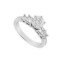Diamond Engagement Ring : 14K White Gold - 1.00 CT Diamonds