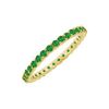 Image 1 : Emerald Eternity Bangle : 14K Yellow Gold - 6.00 CT TGW