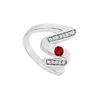 Image 1 : Ruby Zig-Zag Ring : 14K White Gold - 0.50 CT TGW