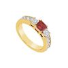 Image 1 : Ruby And Diamond Ring : 14K Yellow Gold - 1.00 CT TGW