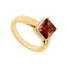 Image 1 : Garnet And Diamond Ring : 14K Yellow Gold - 0.83 CT TGW