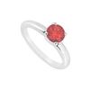 Image 1 : Ruby Ring : 14K White Gold - 1.00 CT TGW