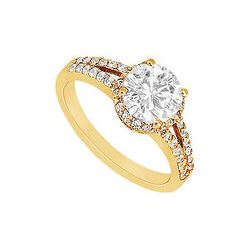 Diamond Engagement Ring : 14K Yellow Gold - 1.00 CT Diamonds