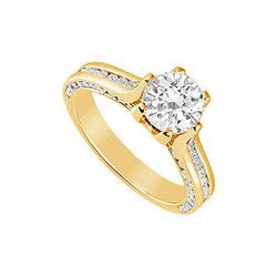 Diamond Engagement Ring : 14K Yellow Gold - 1.50 CT Diamonds