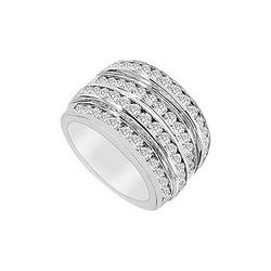 Diamond Row Ring : 14K White Gold - 2.00 CT Diamonds