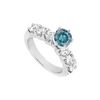 Image 1 : Fancy Blue Diamond Ring : 14K White Gold - 1.90 CT Diamonds