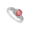 Image 1 : Ruby And Diamond Ring : 14K White Gold - 1.75 CT TGW