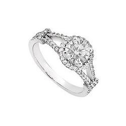 Diamond Engagement Ring 14K White Gold 1.00 CT TDW