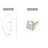 Image 1 : Mens 18K Yellow Gold : Round Diamond Stud Earring – 0.25 CT. TW.