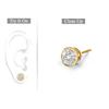 Image 1 : Mens 18K Yellow Gold : Bezel-Set Round Diamond Stud Earrings 0.75 CT. TW.