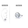 Image 1 : Mens Platinum : Bezel Set Round Diamond Stud Earring - 0.50 CT. TW.