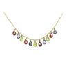 Image 1 : Multicolor Gemstone Necklace : 14K Yellow Gold - 7.00 CT TGW