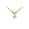 Image 1 : 14K Yellow Gold : Princess Cut Diamond Solitaire Pendant - 0.15 CT. TW.