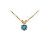 Image 1 : Blue Diamond Solitaire Pendant : 14K Yellow Gold 1.50 CT Diamond