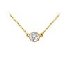 Image 1 : 14K Yellow Gold : Bezel Set Round Diamond Solitaire Pendant - 0.25 CT. TW.