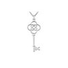 Image 1 : 14K White Gold Key Pendant