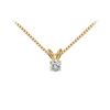 Image 1 : 18K Yellow Gold : Prong Set Round Diamond Solitaire Pendant – 0.15 CT. TDW.