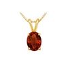 Image 1 : Garnet Solitaire Pendant : 14K Yellow Gold - 1.00 CT TGW