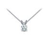 Image 1 : Platinum : Round Diamond Solitaire Pendant - 0.33 CT. TW.