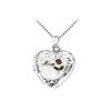 Image 1 : Sterling Silver "Mom" Heart Locket With Rose Pendant - 27.00 X 18.70 MM
