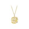 Image 1 : Cubic Zirconia And  Sterling Silver 14K Yellow Gold Plated Necklace  - 16 Inch With 2" Extender