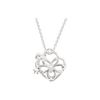 Image 1 : Sterling Silver 0.05 CT TW Diamond Heart 18" Necklace